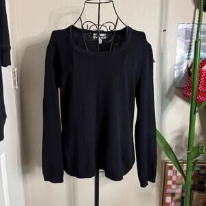 St. John Sport Round Neck Long Sleeve Knit Top sz M